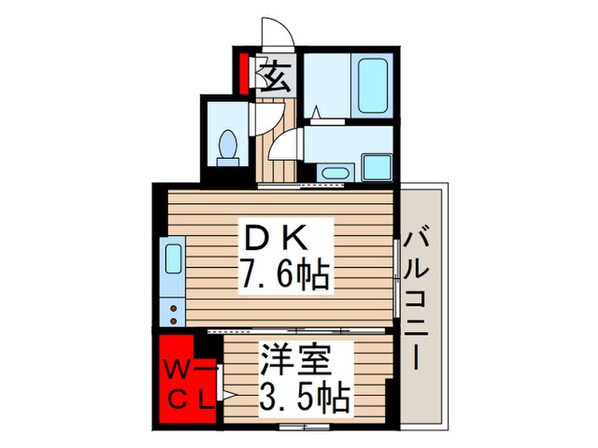 クレアシオン弁天の物件間取画像